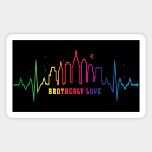 Brotherly Love Philadelphia Pride Philly Skyline Magnet